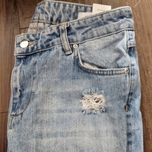 Anine Bing - Distressed Destroyed Jeans | Size 26 Relaxed Fit | Light Wash Blue - Picture 5 of 15
